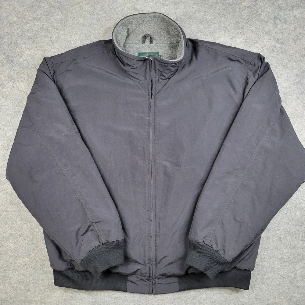Vintage J Crew Jacket Mens XL Oarsman Nylon Fleece Lined Bomber USA 90s‎ Winter